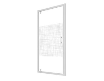 Brico Dépôt Porte de douche pivotante sérigraphie blanche l. 80 cm x h.190 cm offre