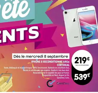 Iphone 8 Reconditionne 64Go Certideal