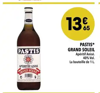 Supeco Pastis Grand Soleil offre