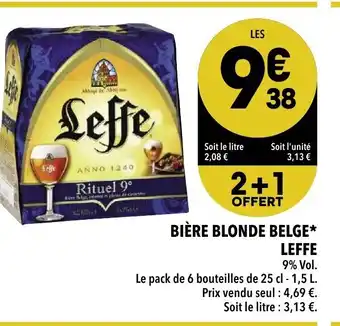 Supeco Bière Blonde Belge+ Leffe offre