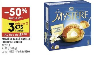 Leader Price MYSTÈRE GLACÉ VANILLE COEUR MERINGUE NESTLE offre