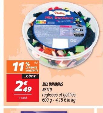 Netto MIX BONBONS NETTO offre
