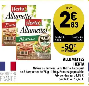 Supeco Allumettes Herta offre