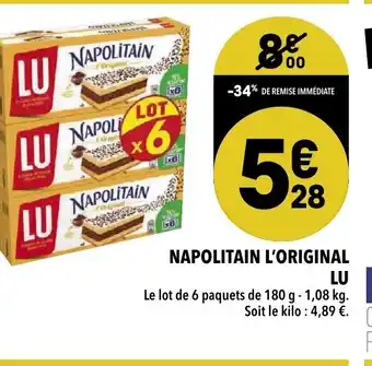 Supeco Napolitain L'Original LU offre