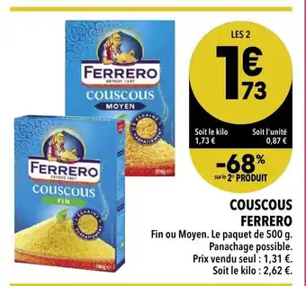 Supeco Couscous Ferrero offre