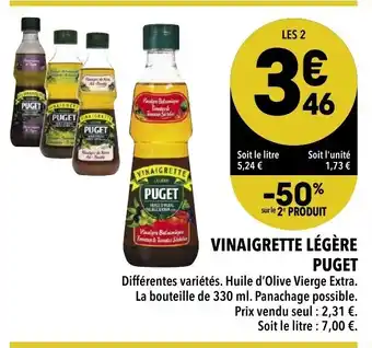 Supeco Vinaigrette légère Puget offre