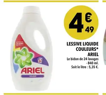 Supeco Lessive liquide Couleurs Ariel offre