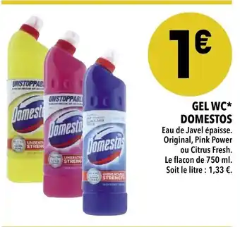 Supeco Gel WC Domestos offre