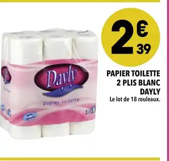 Supeco Papier toilette 2 Plis Blanc Dayly offre