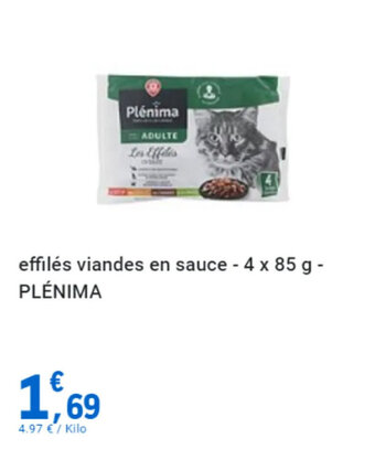 effilés viandes en sauce - 4 x 85 g - PLÉNIMA