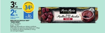 E.Leclerc MOELLEUX AU CHOCOLAT NOIR (2) "MARIE MORIN" offre
