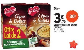 E.Leclerc VELOUTÉ CÈPES ET BOLETS "LIEBIG" 2x1L (2 L). offre