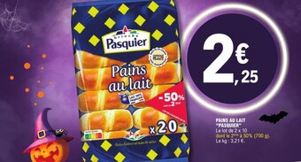 E.Leclerc PAINS AU LAIT "PASQUIER" offre