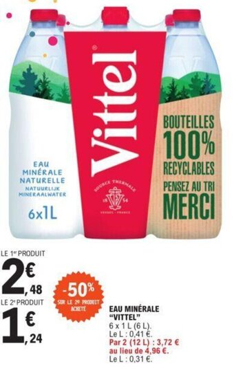 E.Leclerc EAU MINÉRALE "VITTEL" offre