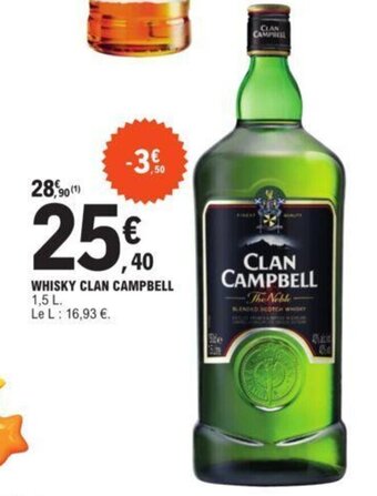 WHISKY CLAN CAMPBELL 1,5 L.
