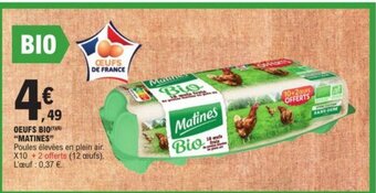 E.Leclerc OEUFS BIO(¹6) "MATINES" offre
