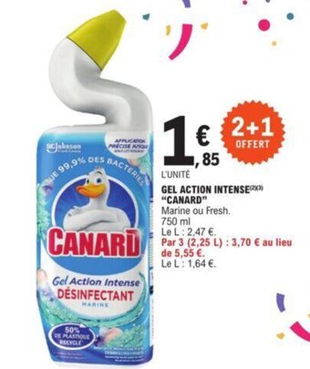 E.Leclerc GEL ACTION INTENSE(²X3) "CANARD" offre