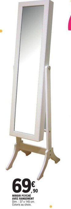 MIROIR PSYCHÉ AVEC RANGEMENT