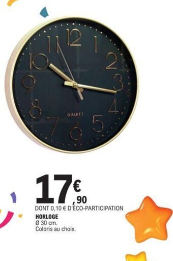 E.Leclerc HORLOGE Ø 30 cm. offre