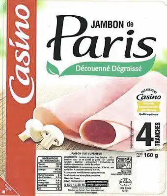 Spar JAMBON DE PARIS DÉCOUENNÉ DÉGRAISSÉ offre