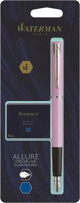 Match 1 stylo-plume pastel assortis + 1 boite de cartouches bleue offre