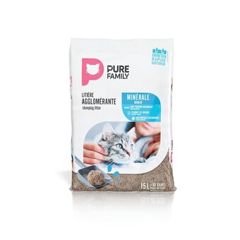 Gamm vert Pure family litière agglomérante minérale pure family offre
