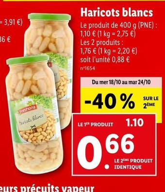 Lidl Freshona haricots blancs offre