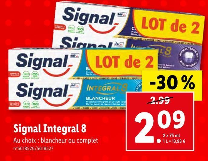 Promo Signal signal integral 8 chez Lidl