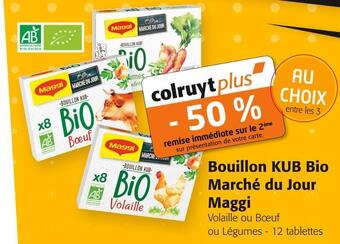 Colruyt Maggi bouillon kub bio marché du jour offre