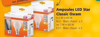 Colruyt Osram ampoules led star classic offre