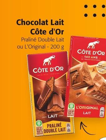 Colruyt Côte d'or chocolat lait offre