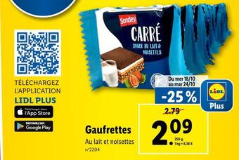 Lidl Sondey gaufrettes offre