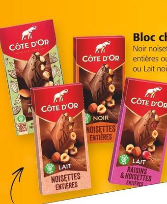 Colruyt Côte d’or bloc chocolat offre