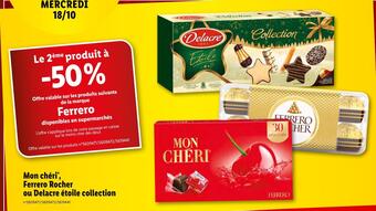 Lidl Ferrero mon chéri , ferrero rocher ou delacre étoile collection offre