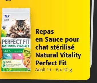 Colruyt Perfect fit repas en sauce pour chat stérilisé natural vitality offre