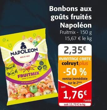 Colruyt Napoléon bonbons aux goûts fruités offre