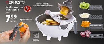 Lidl Ernesto saladier avec râpe multifonction offre