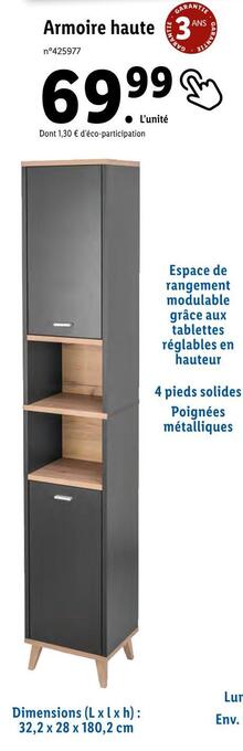 Lidl Livarno armoire haute offre