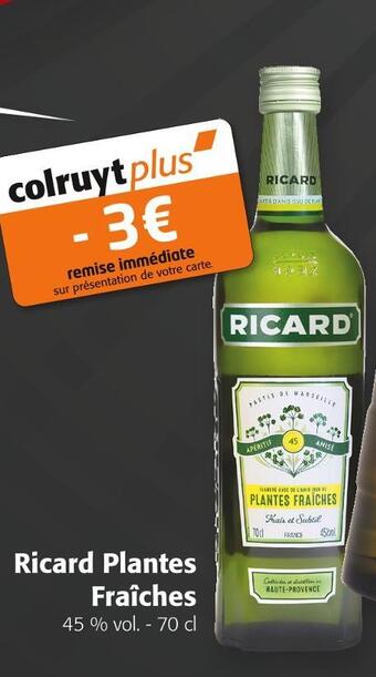 Colruyt Ricard ricard plantes fraîches offre