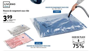 Lidl Livarno housse de rangement sous vide offre