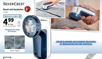 Lidl Silver crest rasoir anti-bouloches offre