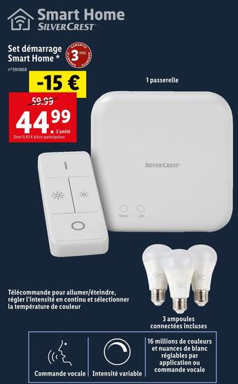 Lidl Silvercrest set démarrage smart home offre