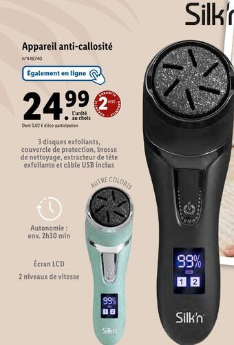 Lidl Silk'n appareil anti-callosité offre