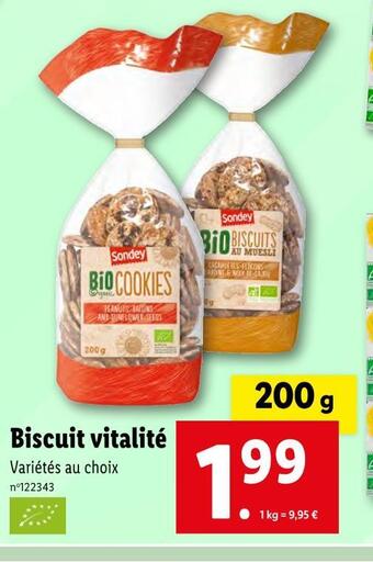 Lidl Sondey biscuit vitalité offre