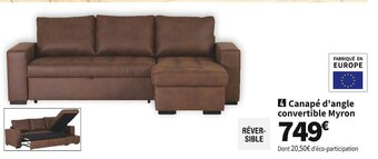 Conforama Canape d'angle convertible reversible myron offre