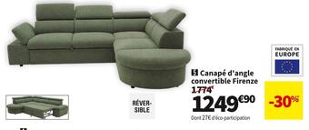 Conforama Canape d'angle convertible firenze offre