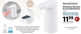 Lidl Silver crest distributeur électrique de savon / désinfectant offre