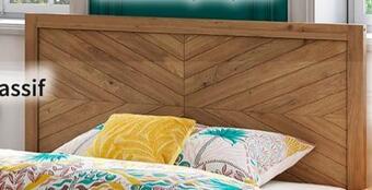 Conforama Tete de lit 165 cm bois foncé brasilia offre