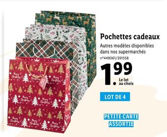 Lidl Crelando pochettes cadeaux offre