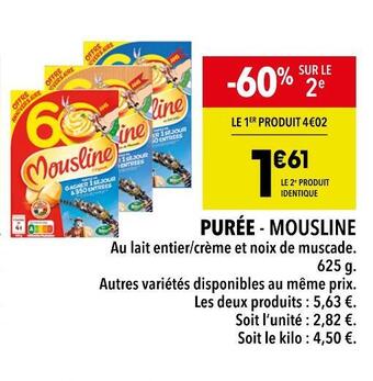 Supeco Mousline purée offre